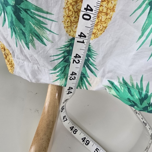 J. Crew Pineapple Print Squareneck Ruffle Cotton Maxi Dress 6P Tiered Pockets - Picture 9 of 16